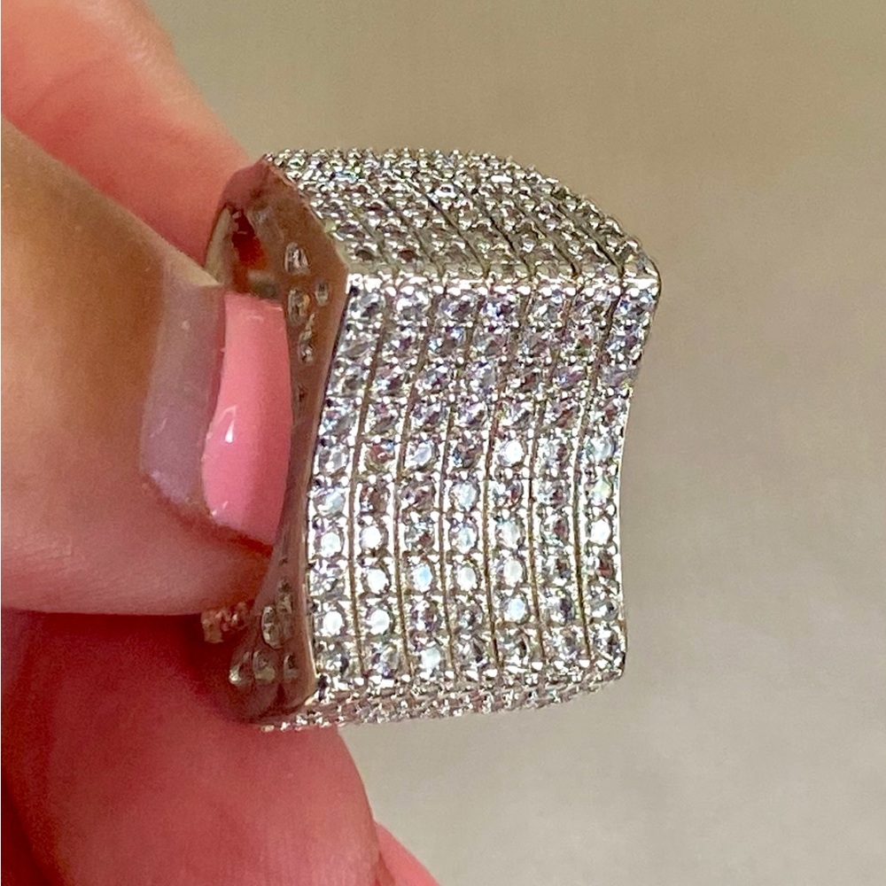 🔥❤️ Real 925  silver  Eternity Unisex ring ❤️